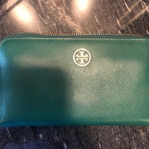Tory Burch Emerald Green Wallet